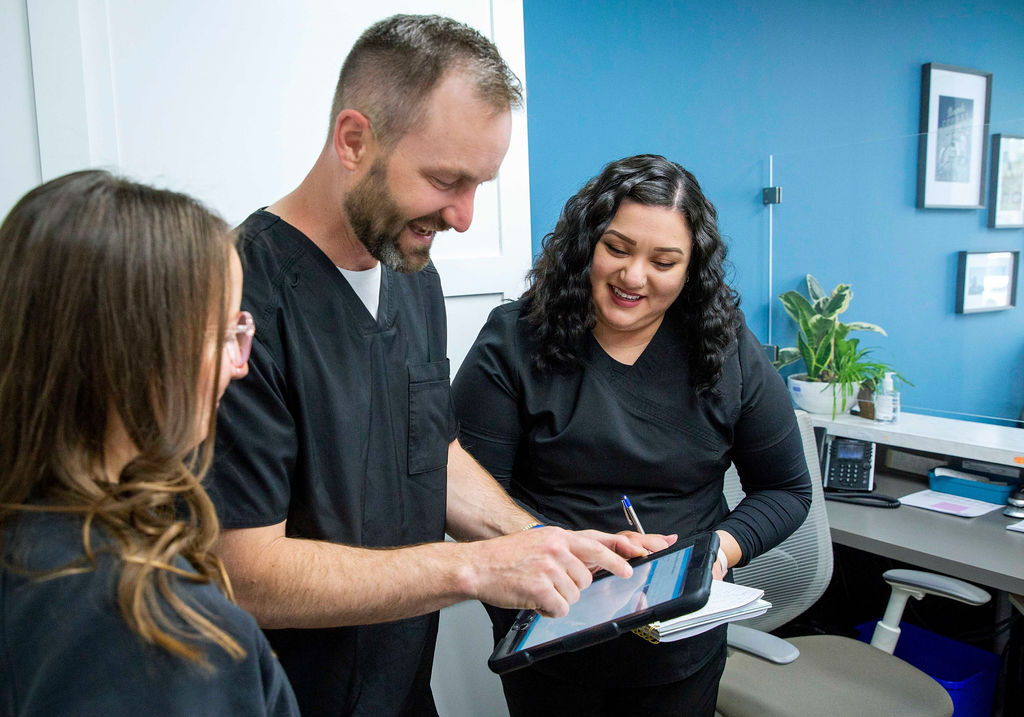 Office manager and receptionists at Briar Hill Dental